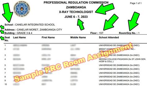 www.prc room assignment